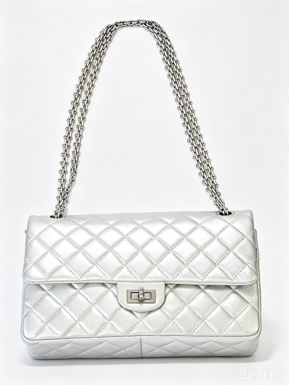 CHANEL 2.55 Reissue 226 Flap Silver Bag
